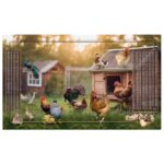 Tapis de Belote basse-cour – 60 x 100 cm