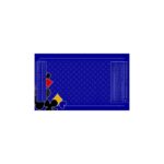 Tapis de Belote Bleu – 60 x 100 cm