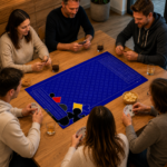 Tapis de Belote Bleu – 60 x 100 cm