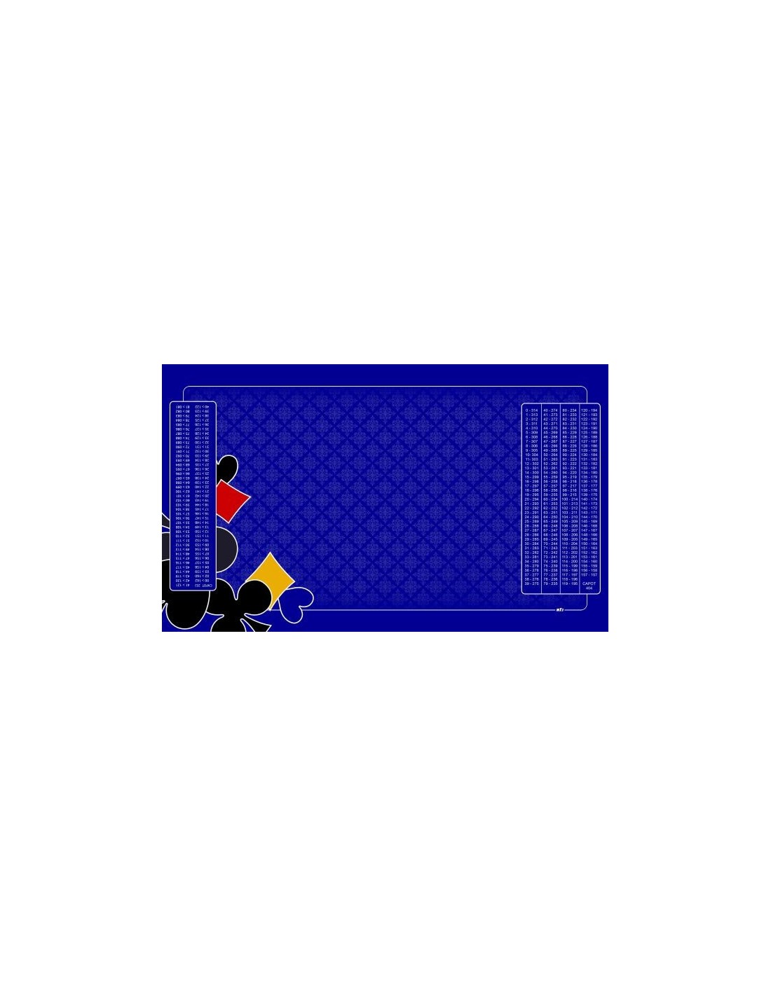 Tapis de Belote Bleu – 60 x 100 cm