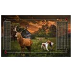 Tapis de Belote cerf – 60 x 100 cm