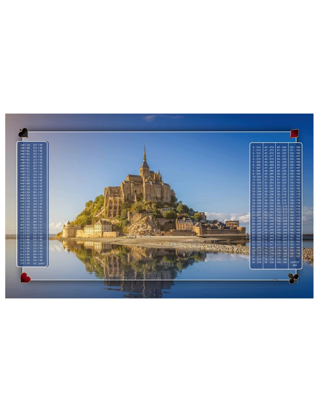 Tapis de Belote Mont ST Michel – 60 x 100 cm