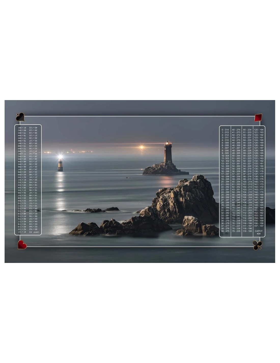 Tapis de Belote phare – 60 x 100 cm