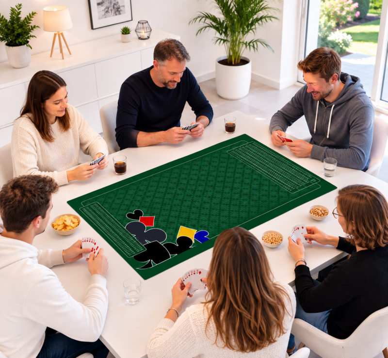 Tapis de Belote vert– 60 x 100 cm