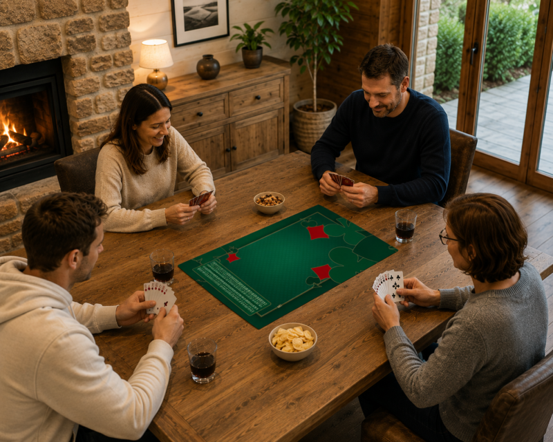 Tapis de Belote vert – 60×40 cm