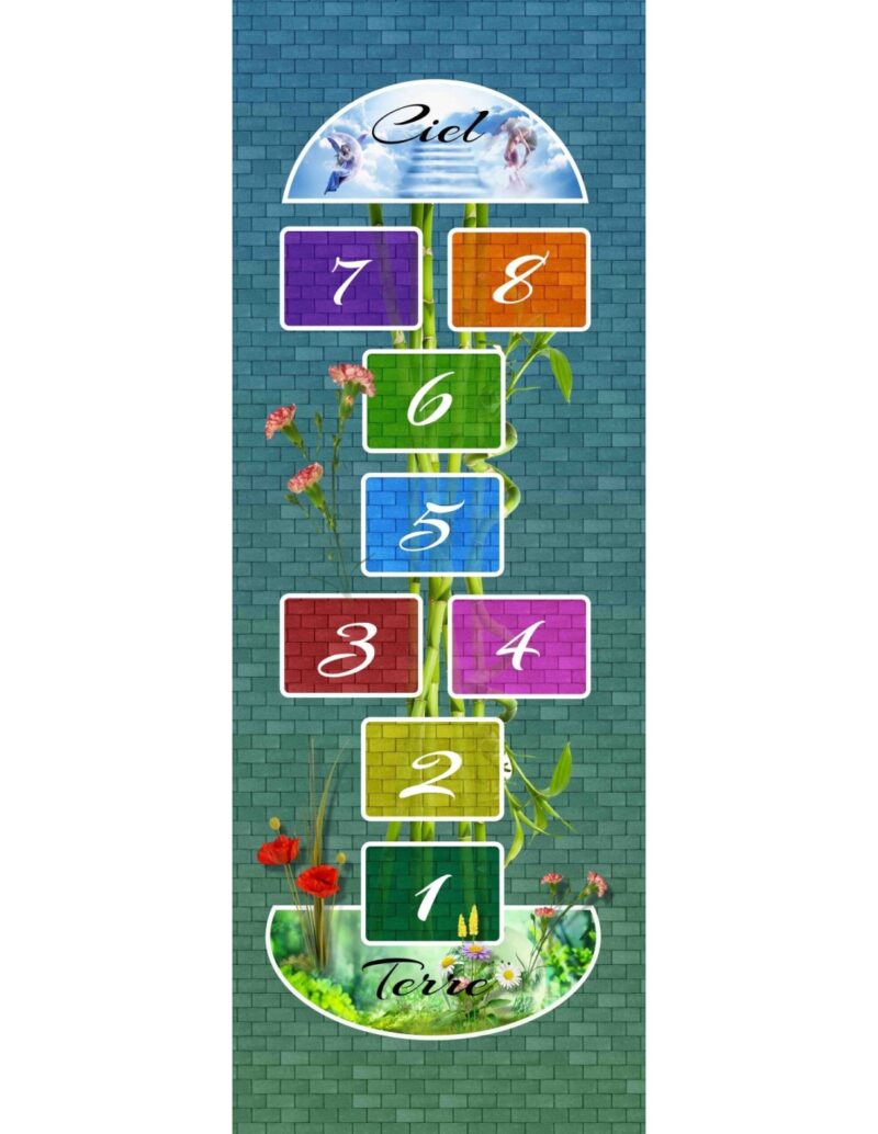 Tapis de marelle bleu – 65 X 180 cm