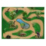 Tapis de jeux enfants dinosaure – 90 X 120 cm
