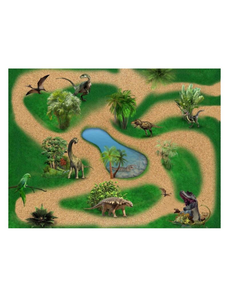 Tapis de jeux enfants dinosaure – 90 X 120 cm