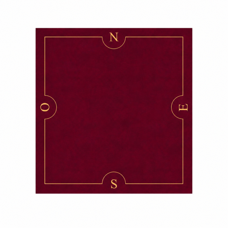 Tapis Bridge bordeaux – 78×78 cm ISBA