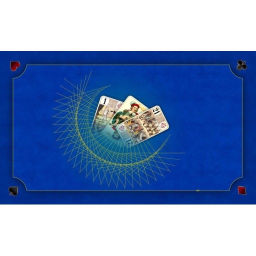 Tapis Tarot 3 bouts bleu - 60x100 cm