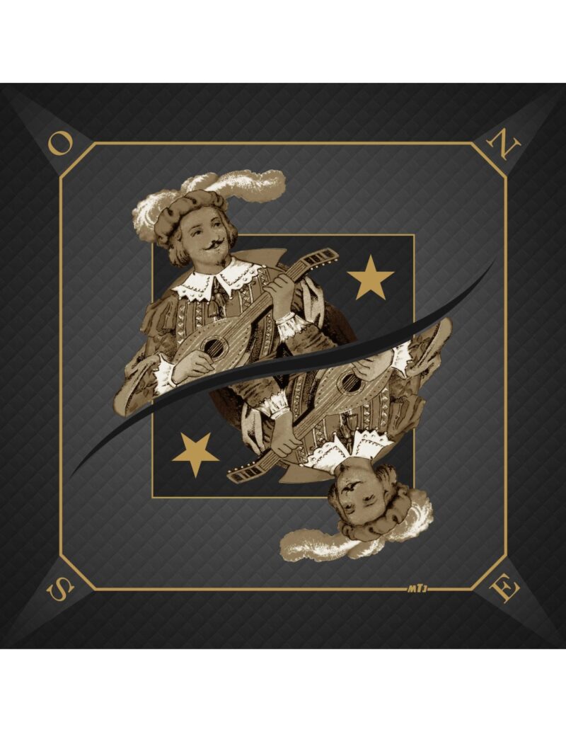 Tapis Tarot noir - 60x60 cm