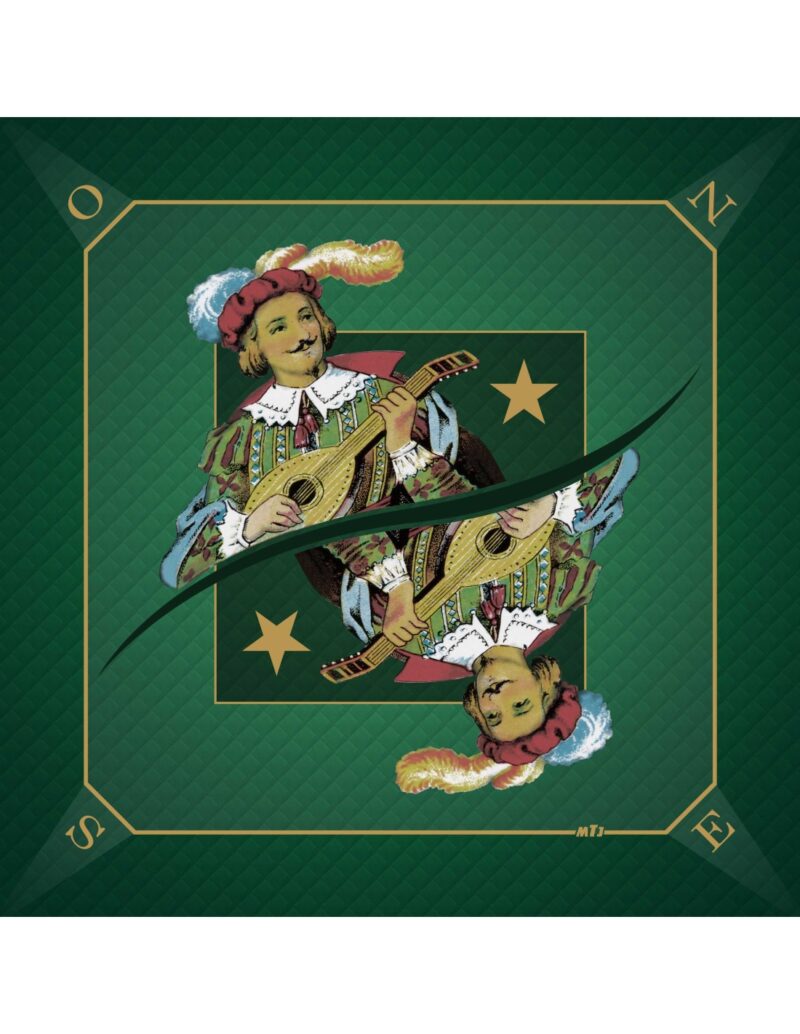 Tapis Tarot vert - 60x60 cm