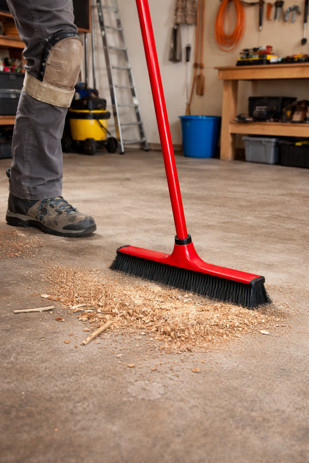 Balai V7 Express avec du bois