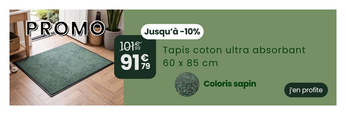 Promotion isba tapis coton 60x85 cm sapin