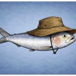 Tapis de bureau poisson chapeau – 35 x 61 cm