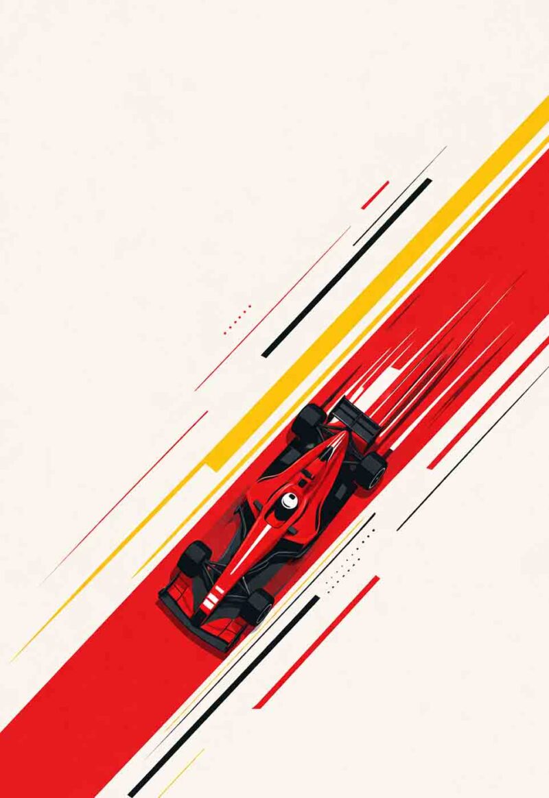 Tapis de Souris voiture de course rouge